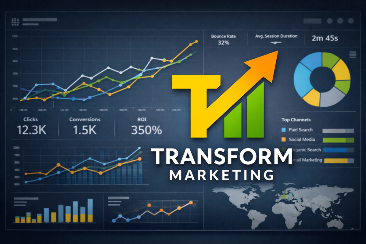 A image with Transform marketing logo showing why tracking for digital campaigns is important