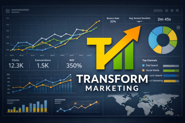 A image with Transform marketing logo showing why tracking for digital campaigns is important
